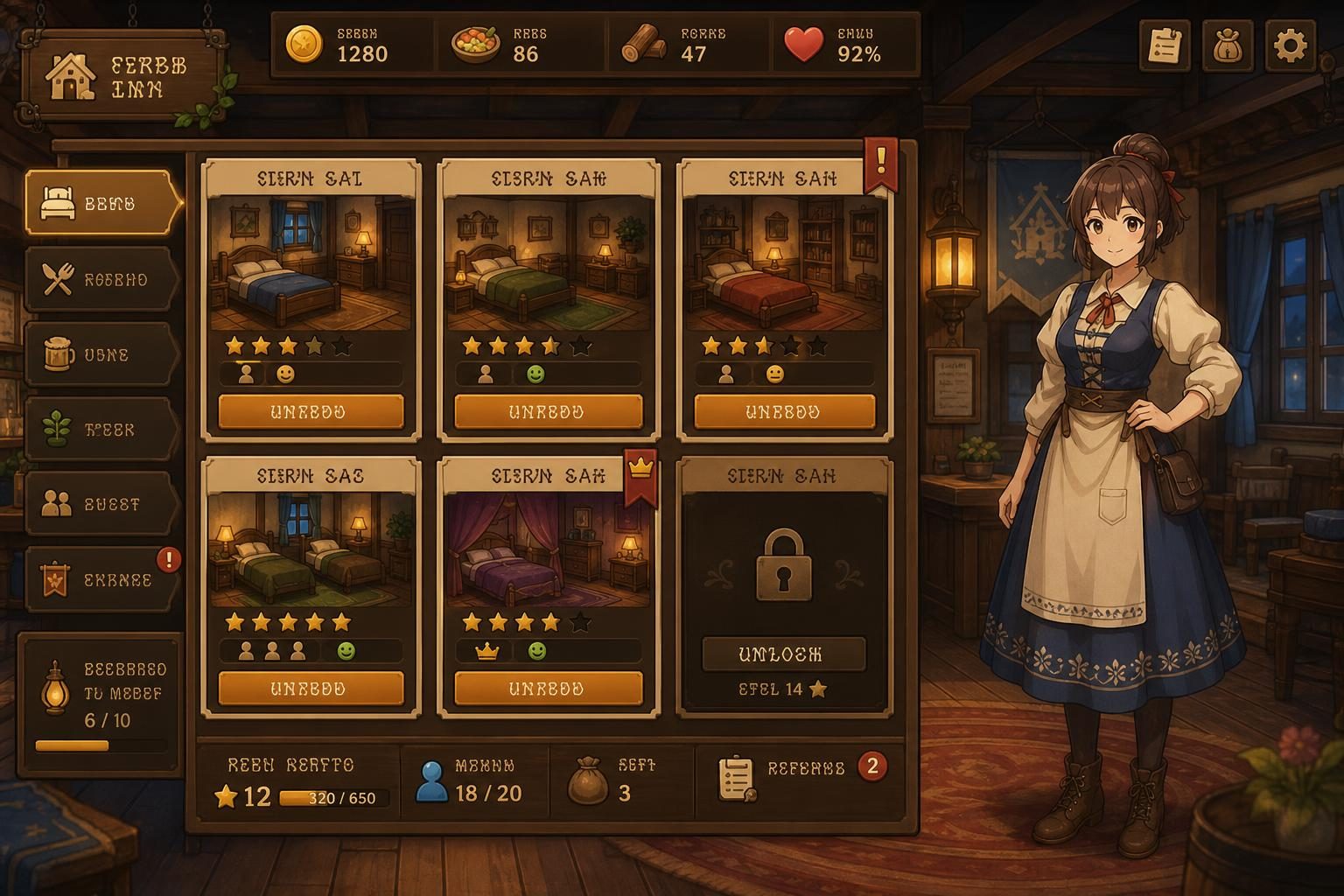 转生居酒屋 角色养成 画面 1